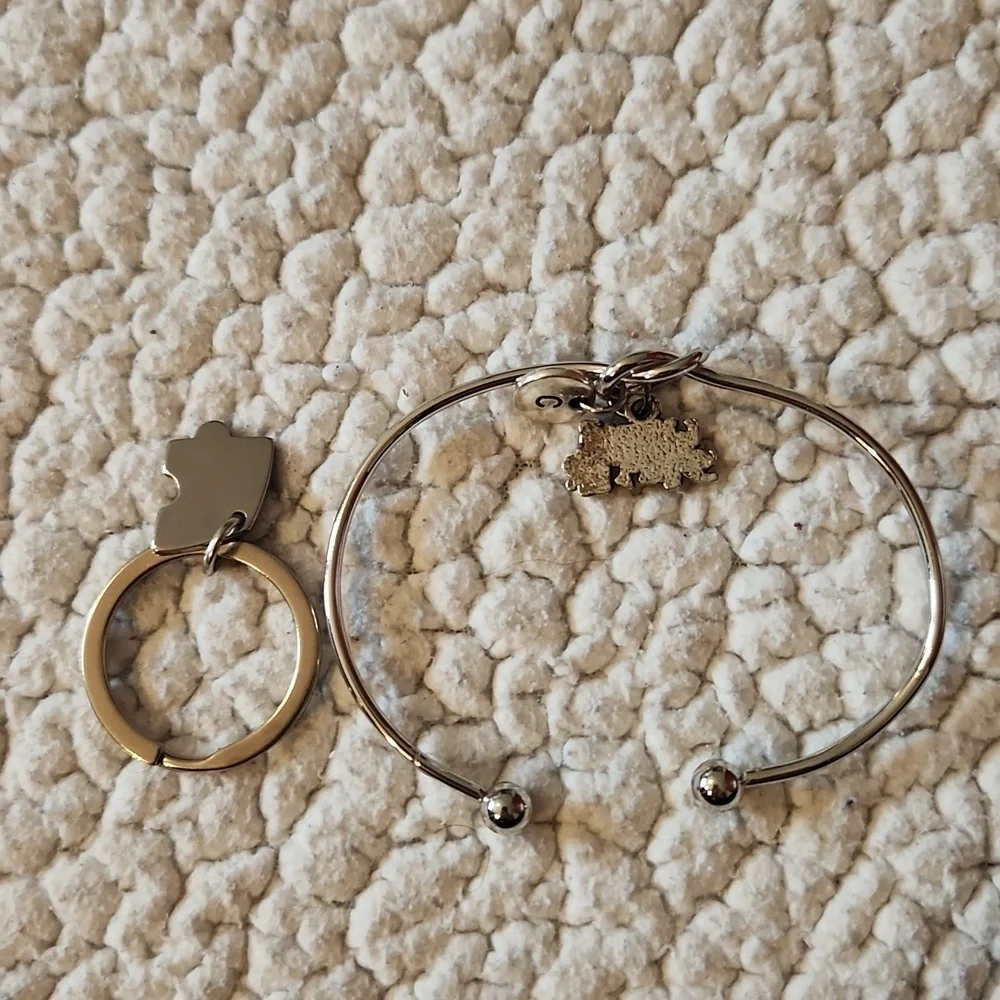 Mod Lily Little Sister Silver Toned Keychain Bracelet Feminine Girlhoodcore Y2K